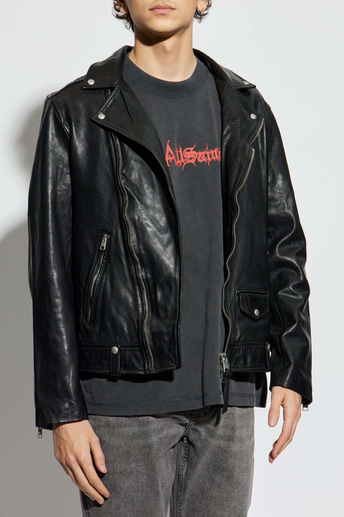 ALLSAINTS Milo バイカーレザージャケット AllSaints Leather jacket Milo | Men's Clothing | Vitkac